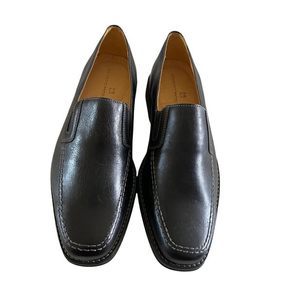 Sandro Moscoloni Mens EUC Black Leather Marc Venetian Dress Loafers Shoes Size 9 main image 4